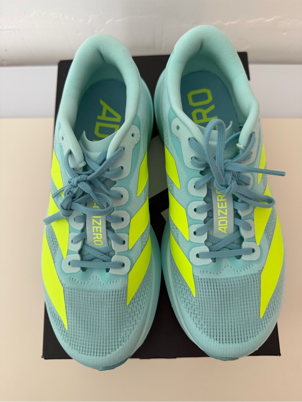 Adidas Adizero Evo SL Clear Mint / Lucid Lemon / Halo Mint - Picture 2 of 8